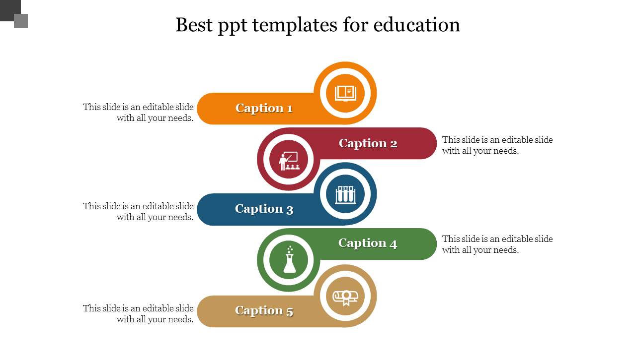 Free - Use Best PPT Templates For Education In Multicolor Model